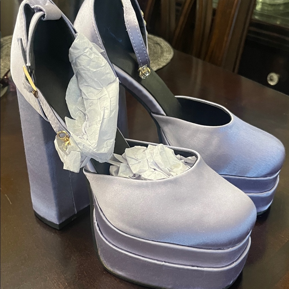 Elegant Lavender Platform Heels